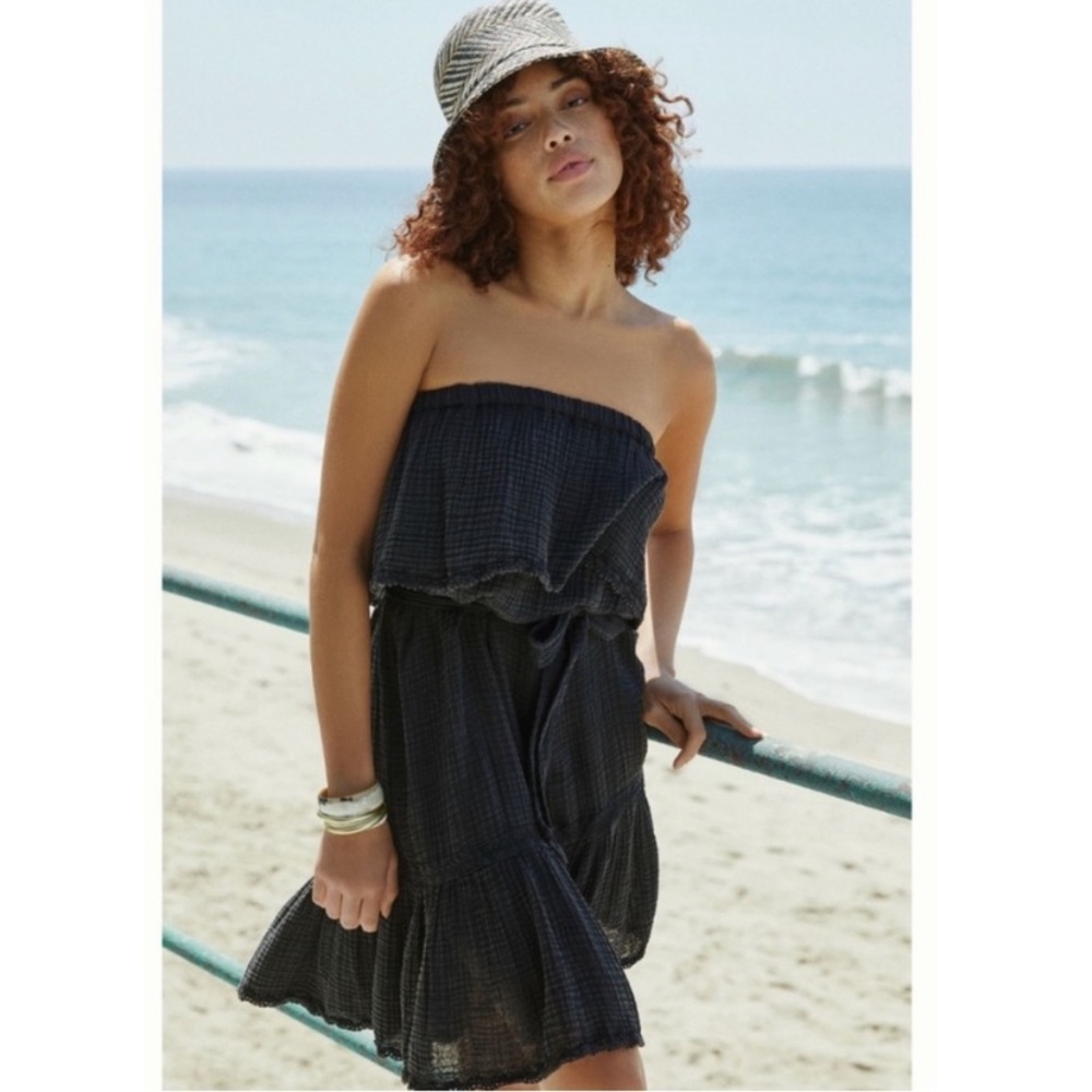 Daily Practice X Anthropologie Black Kona Strapless Dress - Picture 3 of 15